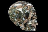 Carved, Que Sera Stone (Rhyolite) Skull #127568-2